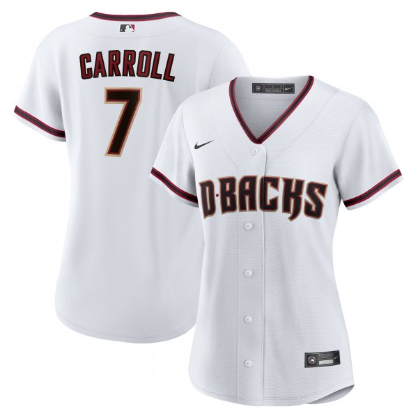 Women's Arizona Diamondbacks Corbin Carroll Nike White Home Replica Player Jersey