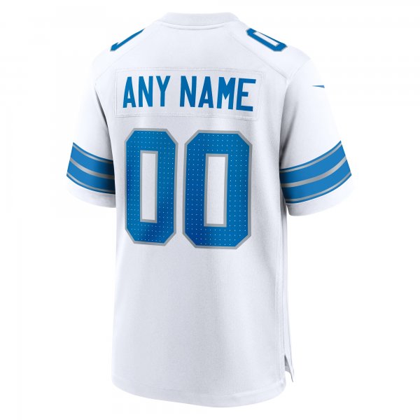 Men's Detroit Lions  Nike White Custom Game Jersey