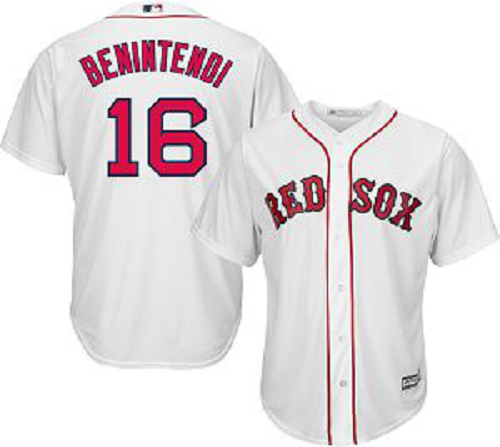 Boston Red Sox #16 Andrew Benintendi Majestic Men's Cool Base Home White Baseball Jersey