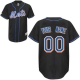 New York Mets Black Men's Customized MLB Jersey