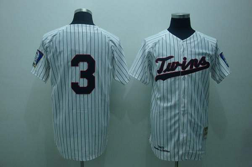 Mitchell and Ness Minnesota Twins #3 Harmon Killebrew Stitched White Blue Strip Throwback MLB Jersey