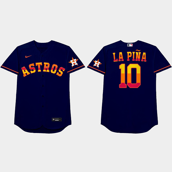 Yuli Gurriel 2021 Players Weekend La Pina Nickname Royal Men's Jersey