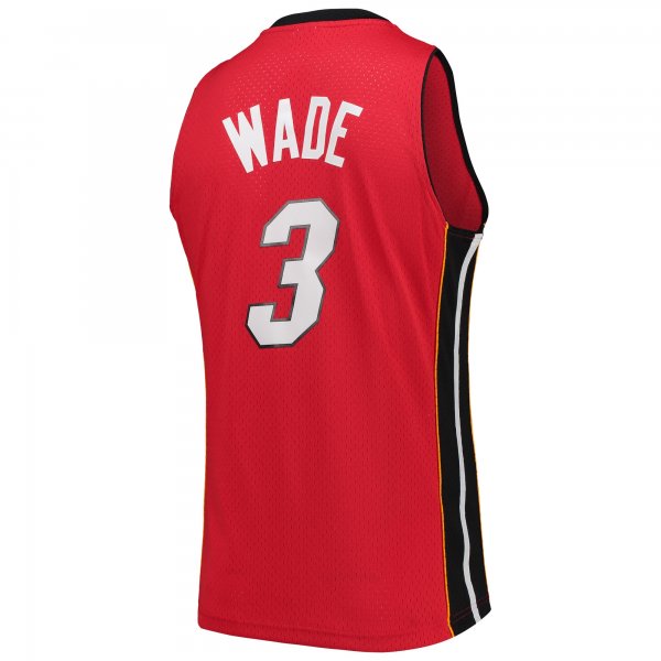 Men's Miami Heat Dwyane Wade Mitchell & Ness Red Big & Tall Hardwood Classics 2005/06 Swingman Jersey