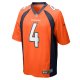 Men's Denver Broncos Jarrett Stidham Nike Orange Game Player Jersey