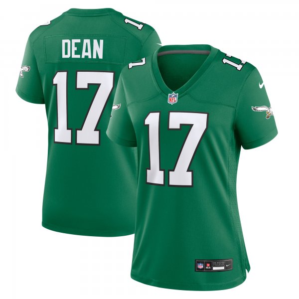 Women's Philadelphia Eagles Nakobe Dean Nike Kelly Green Alternate Game Jersey