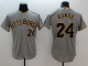 Pittsburgh Pirates #24 Barry Bonds Grey Flexbase Collection Stitched MLB Jersey