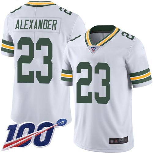 Green Bay Packers #23 Jaire Alexander White Men's Stitched NFL 100th Season Vapor Limited Jersey