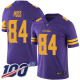 Men's Minnesota Vikings #84 Randy Moss Purple Stitched NFL Limited Rush 100th Season Jersey