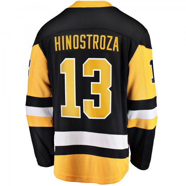 Men's Pittsburgh Penguins Vinnie Hinostroza Fanatics Black Home Breakaway Jersey