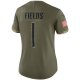 Women's Chicago Bears Justin Fields Nike Olive 2022 Salute To Service Limited Jersey