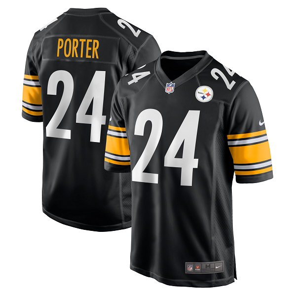 Men's Pittsburgh Steelers #24 Joey Porter Jr. Nike Black 2023 NFL Draft Pick Limited Jersey