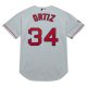 Men's Boston Red Sox David Ortiz Mitchell & Ness Gray 2004 Cooperstown Collection Throwback Jersey