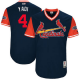 Men's St. Louis Cardinals #4 Yadier Molina Yadi Majestic Navy 2017 Players Weekend Jersey