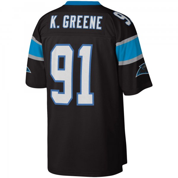 Men's Carolina Panthers Kevin Greene Mitchell & Ness Black Big & Tall 1996 Retired Player Replica Jersey