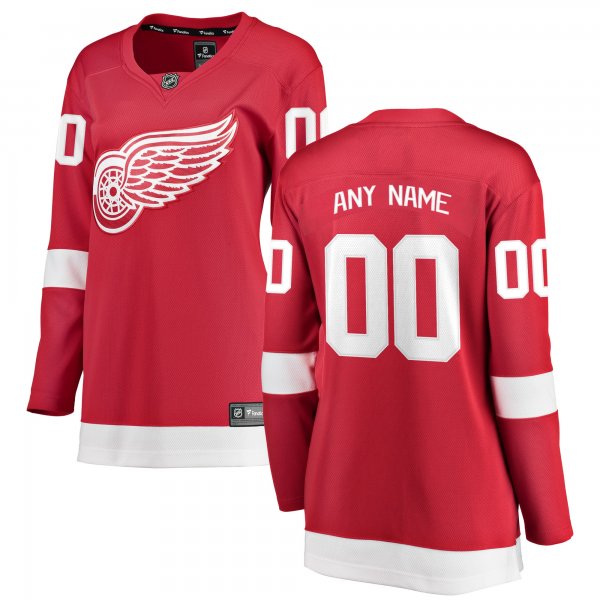 Women's Detroit Red Wings Fanatics Red Home Breakaway Custom Jersey