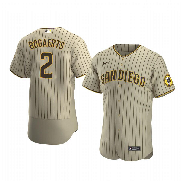 Men's San Diego Padres #2 Xander Bogaerts Tan Brown Flex Base Alternate Jersey