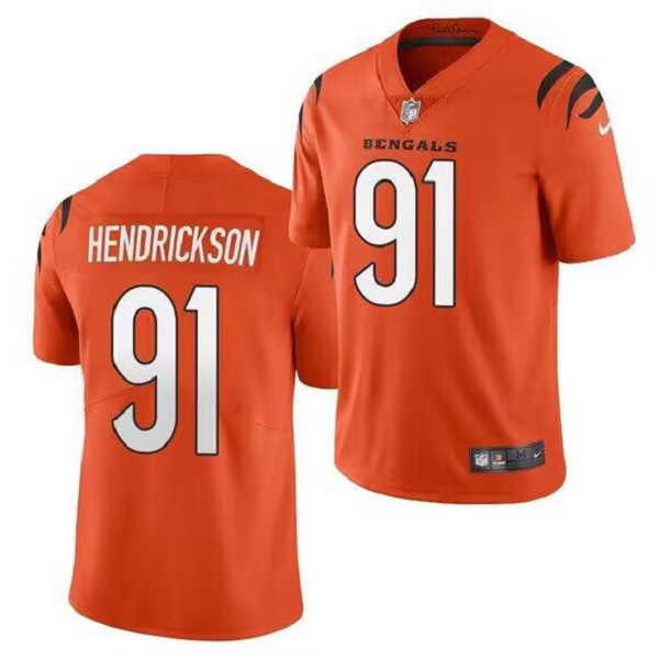 Youth Cincinnati Bengals #91 Trey Hendrickson Nike Orange Vapor Untouchable Limited NFL Jersey