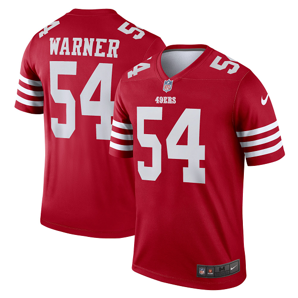 Men's San Francisco 49ers Fred Warner Nike Scarlet Legend Jersey-(2022 New Style)