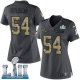 Women's Nike NFL New England Patriots #54 Tedy Bruschi Limited Black 2016 Salute to Service Super Bowl LII Jersey