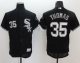 Women's Chicago White sox #35 Frank Thomas Black Flexbase Collection Stitched MLB Jersey