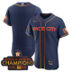 Men's Houston Astros 2023 Space City Champions Flex Base Blank Navy Jersey