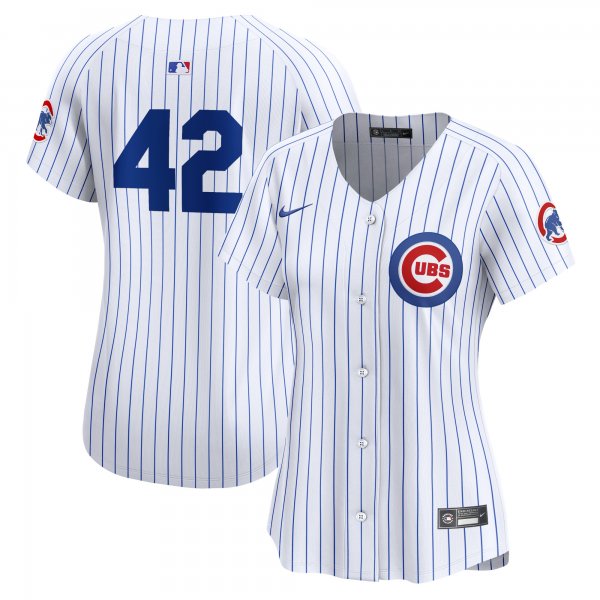 Women's Chicago Cubs  Nike White 2024 Jackie Robinson Day Home Limited Jersey