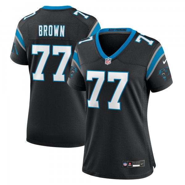 Women's Carolina Panthers Deonte Brown Nike Black Team Game Jersey