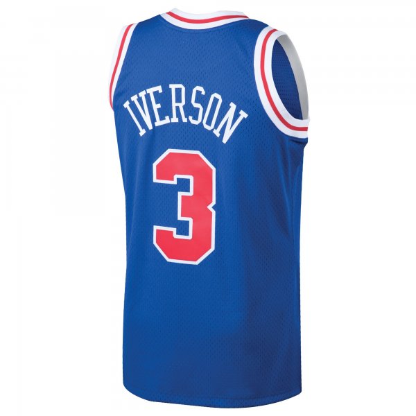 Men's Philadelphia 76ers Allen Iverson Mitchell & Ness Royal 1996/97 Hardwood Classics Throwback Swingman Jersey