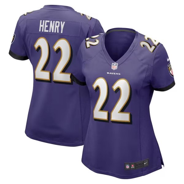 Women's Baltimore Ravens #22 Derrick Henry Nike Purple Game Player Jersey