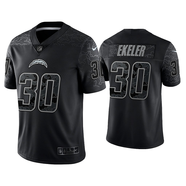 Men's Nike NFL Los Angeles Chargers Austin Ekeler Reflective Limited Black Jersey