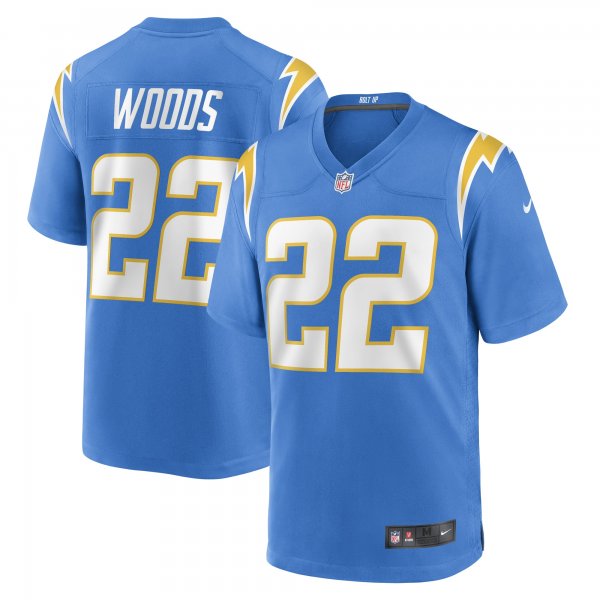 Men's Los Angeles Chargers JT Woods Nike Powder Blue Game Player Jersey