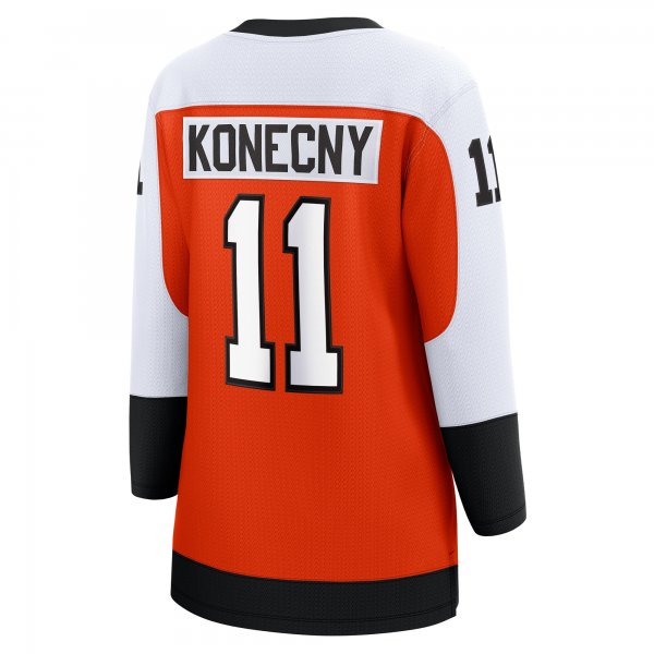 Women's Philadelphia Flyers Travis Konecny Fanatics Orange Home Breakaway Player Jersey