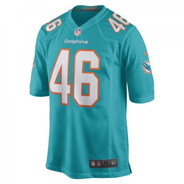 Men's Miami Dolphins John Lovett Nike Aqua Game Player Jersey