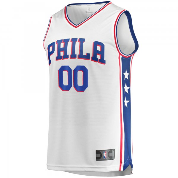 Youth Philadelphia 76ers Fanatics White Fast Break Custom Replica Jersey - Association Edition