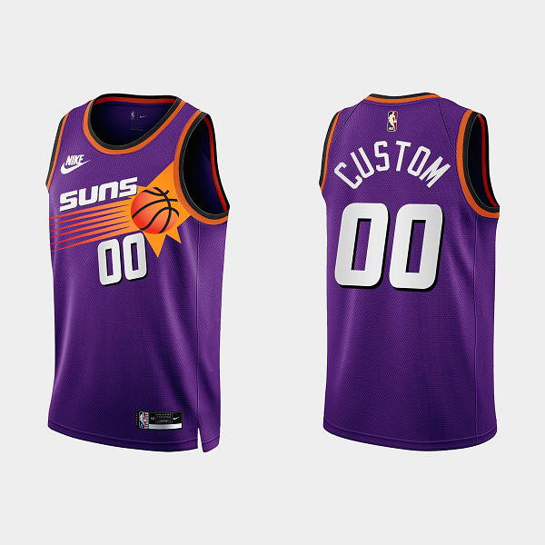 Men's Phoenix Suns Custom #00 2022-23 Classic Edition Purple NBA Jersey