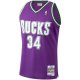 Men's Milwaukee Bucks Ray Allen Mitchell & Ness Purple 2000/01 Hardwood Classics Swingman Jersey