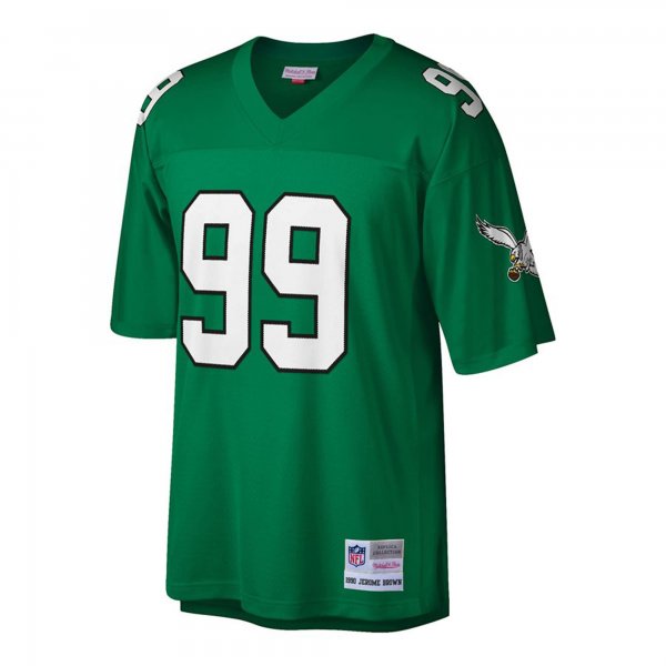 Men's Philadelphia Eagles Jerome Brown Mitchell & Ness Kelly Green Big & Tall 1990 Retired Player Replica Jersey