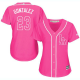 Los Angeles Dodgers #23 Adrian Gonzalez Pink Fashion Women's Stitched MLB Jersey