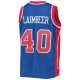 Youth Detroit Pistons Bill Laimbeer Mitchell & Ness Blue 1988/89 Hardwood Classics Swingman Jersey