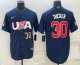 Men's USA Baseball #30 Kyle Tucker 2023 Navy World Baseball Classic Stitched Jersey