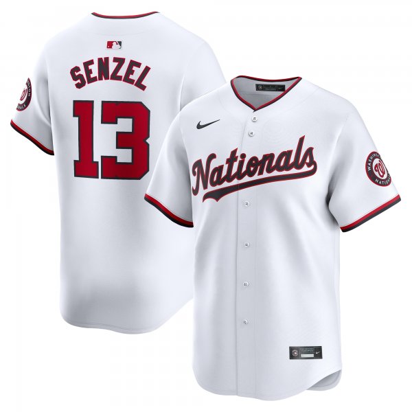 Men's Washington Nationals Nick Senzel Nike White Home Limited Player Jersey