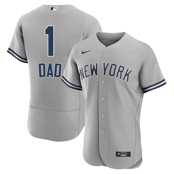 Men's New York Yankees Nike Gray Road #1 Dad MLB Jersey