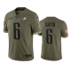 Philadelphia Eagles DeVonta Smith Olive 2022 Salute To Service Limited Jersey #6