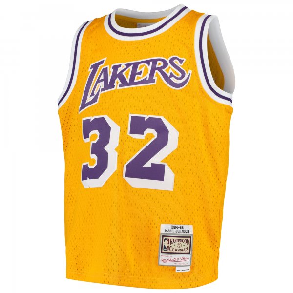 Youth Los Angeles Lakers Magic Johnson Mitchell & Ness Gold Swingman Throwback Jersey