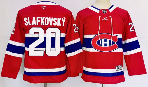 Youth #20 Juraj Slafkovsky Montreal canadiens Red City Edition Jersey