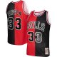 Men's Chicago Bulls Mitchell & Ness Red/Black Big & Tall Hardwood Classics 1997/98 Split Swingman Jersey