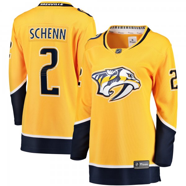 Women's Nashville Predators Luke Schenn Fanatics Gold Home Breakaway Player Jersey