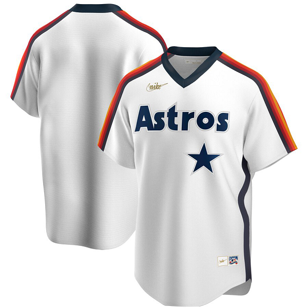 Men's NIKE Houston Astros Blank Home Cooperstown Collection Player White MLB Jersey