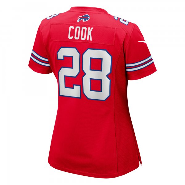 Women's Buffalo Bills James Cook Nike Red Player Jersey