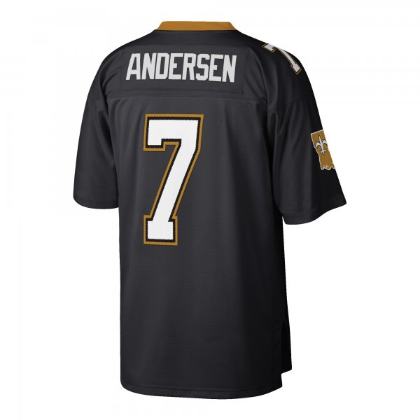 Men's New Orleans Saints Morten Andersen Mitchell & Ness Black Retired Player Legacy Replica Jersey